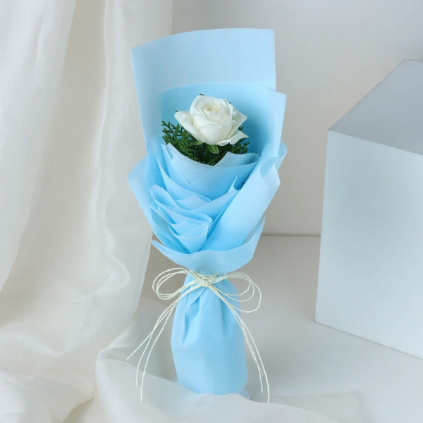 Elegant Single White Rose