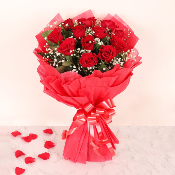 Romantic Red Roses Bouquet